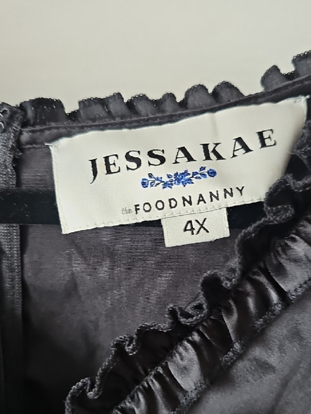 JessaKae Liz Dress Black Tiered Midi Dress with Ruffle Trim - Picture 2 of 4